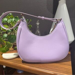 Lilac Crescent Shoulder Bag